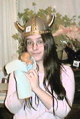 Debbie when she was a Viking momma