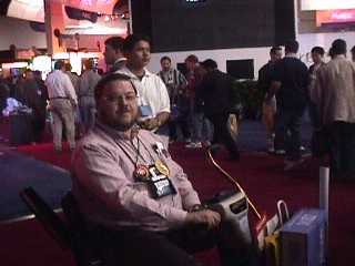 JCD (in wheelchair) at Comdex 1997